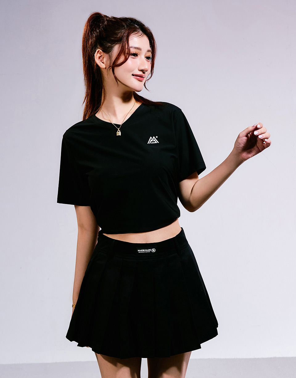 登峰極涼V領機能短T