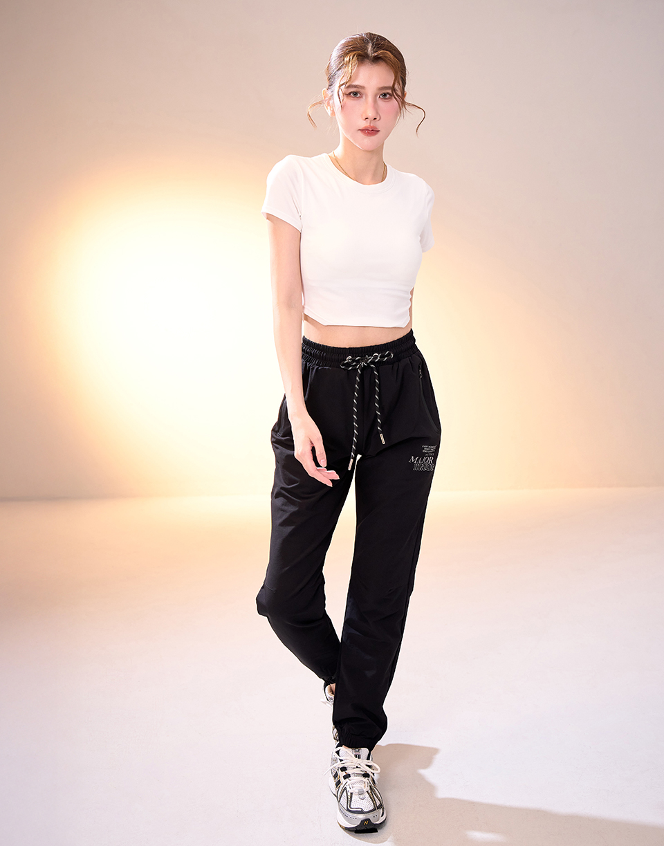 登峰細斜紋機能縮口褲