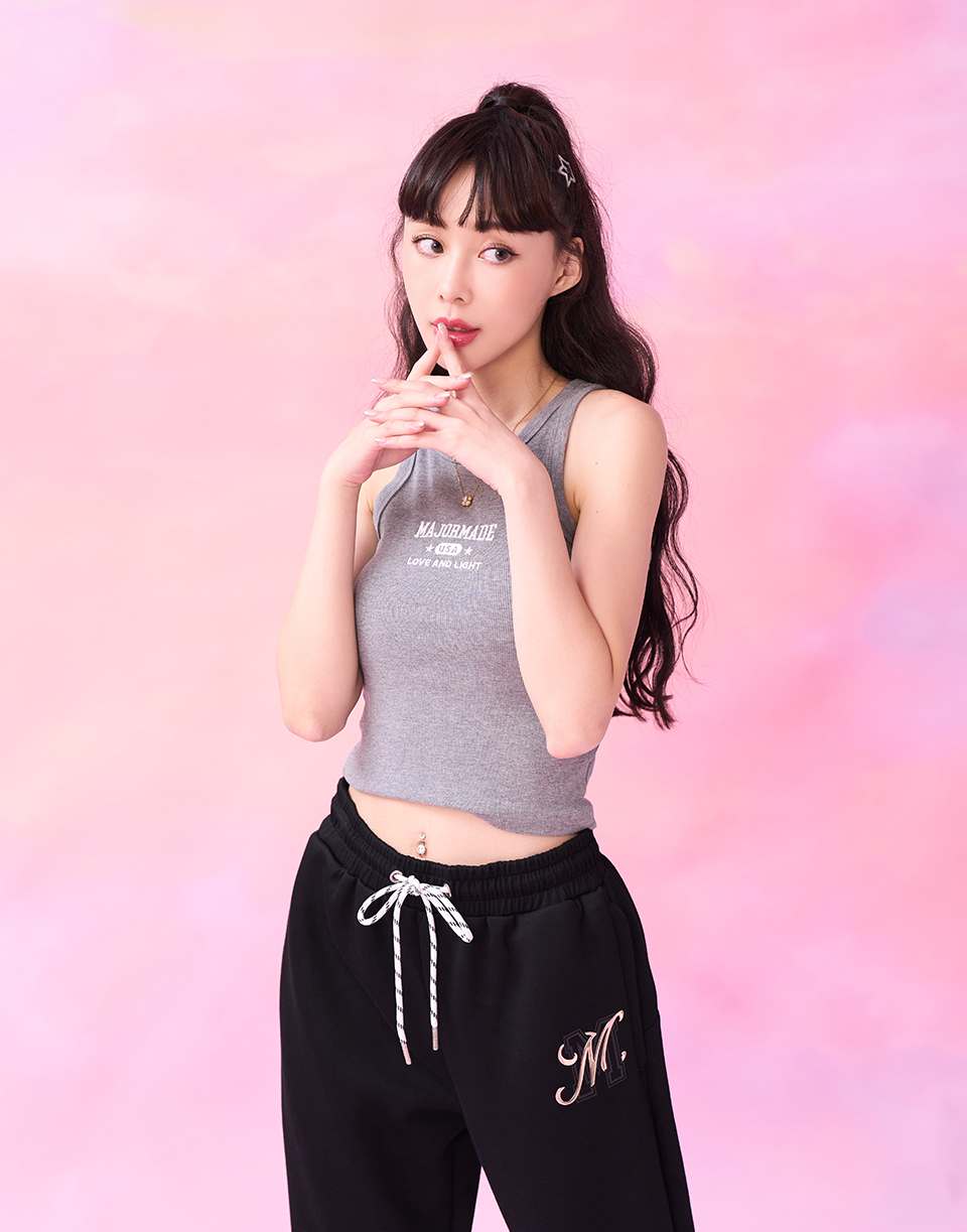 舒適立體感M字太空棉褲