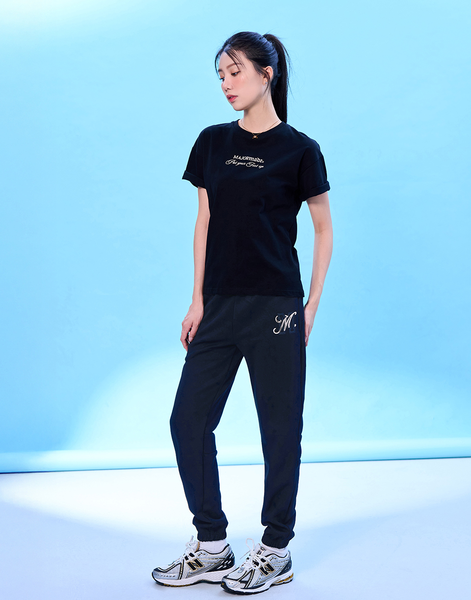 舒適立體感M字太空棉褲