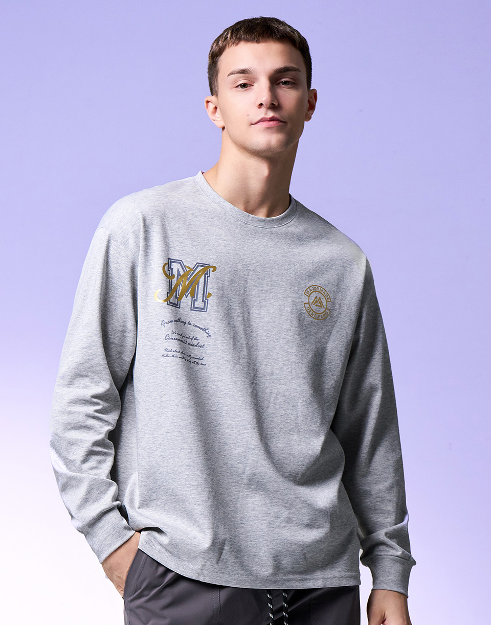 燙金字母親膚機能長T