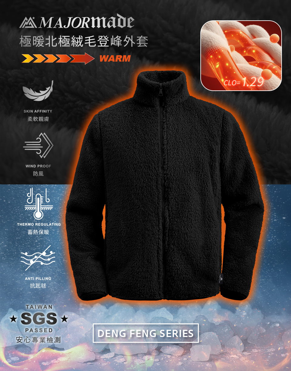 極暖北極絨毛登峰外套