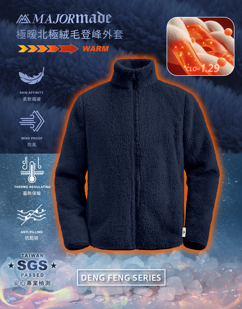 極暖北極絨毛登峰外套