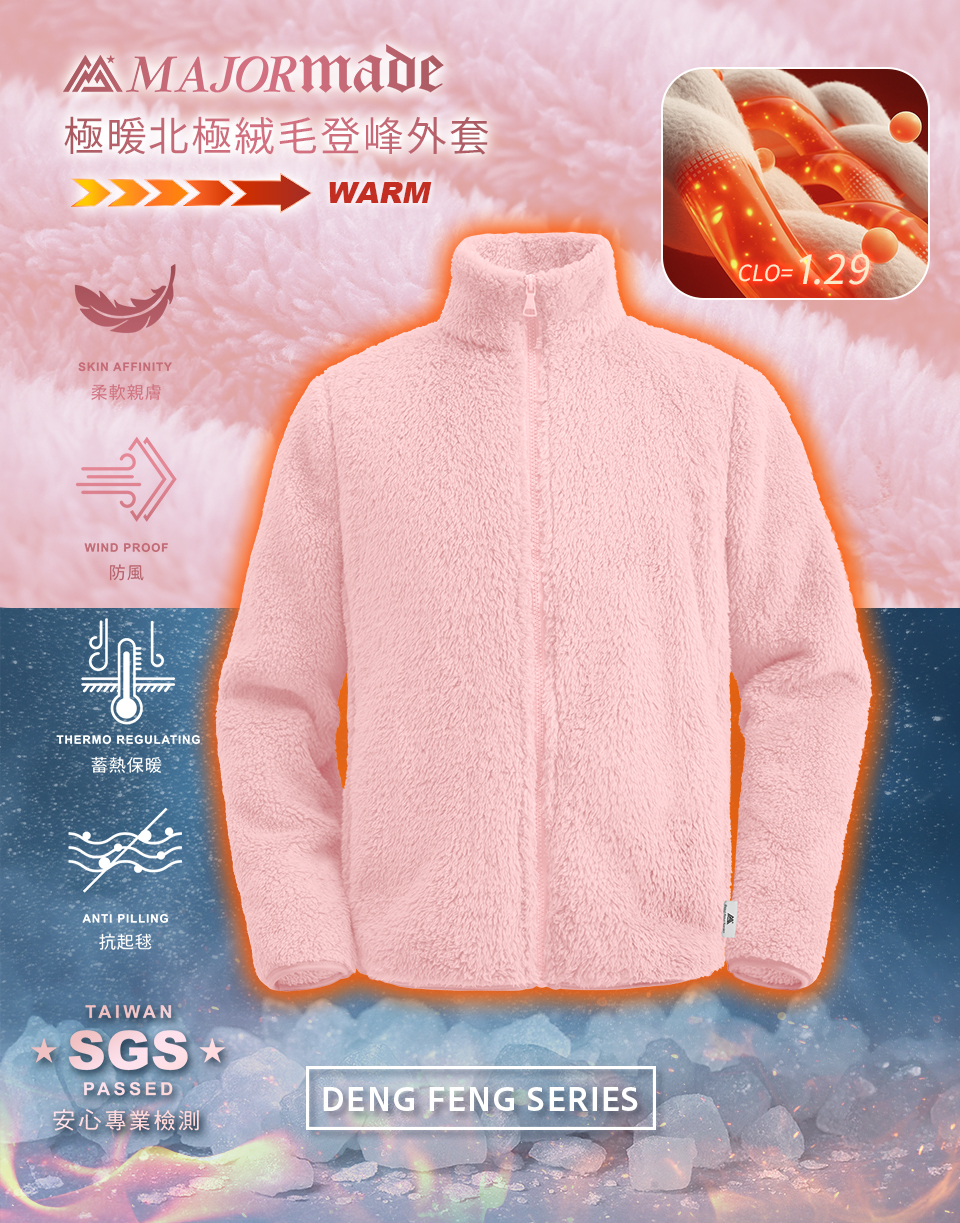 極暖北極絨毛登峰外套