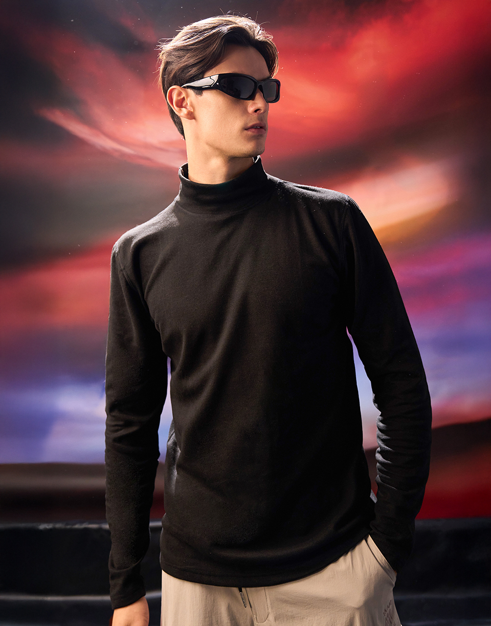 禦寒極暖高領羊絨發熱衣