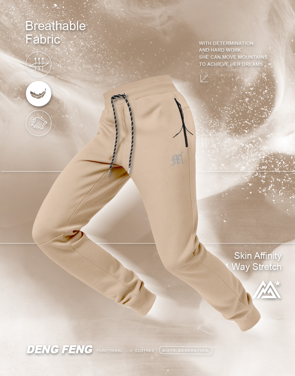 基本款防水拉鍊棉褲