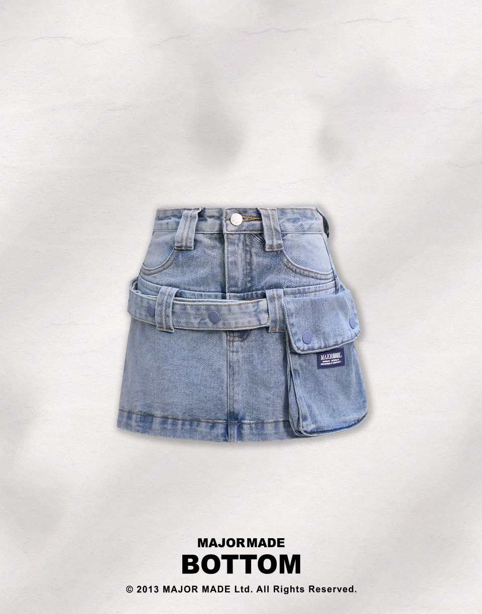 工裝腰包牛仔褲裙