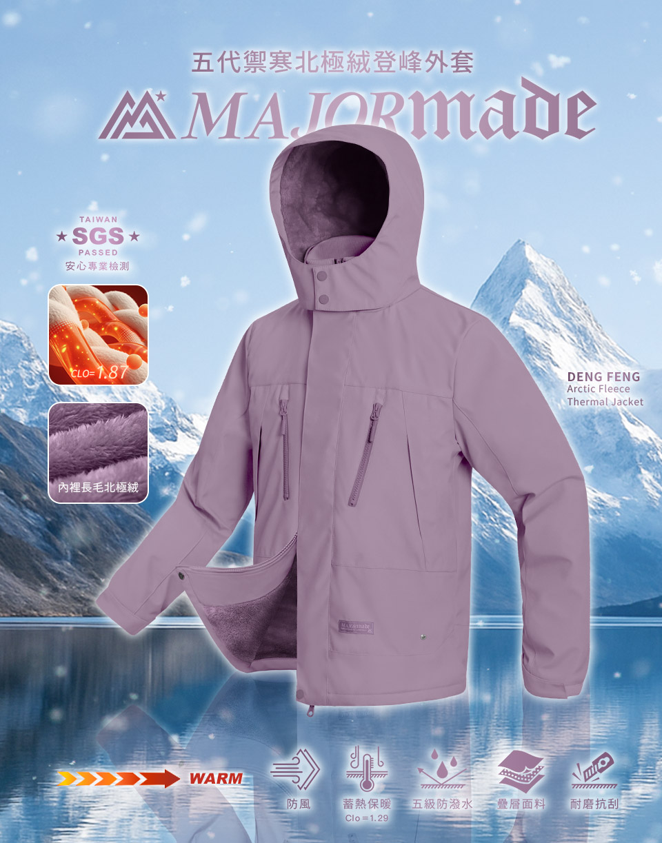 五代禦寒北極絨登峰外套