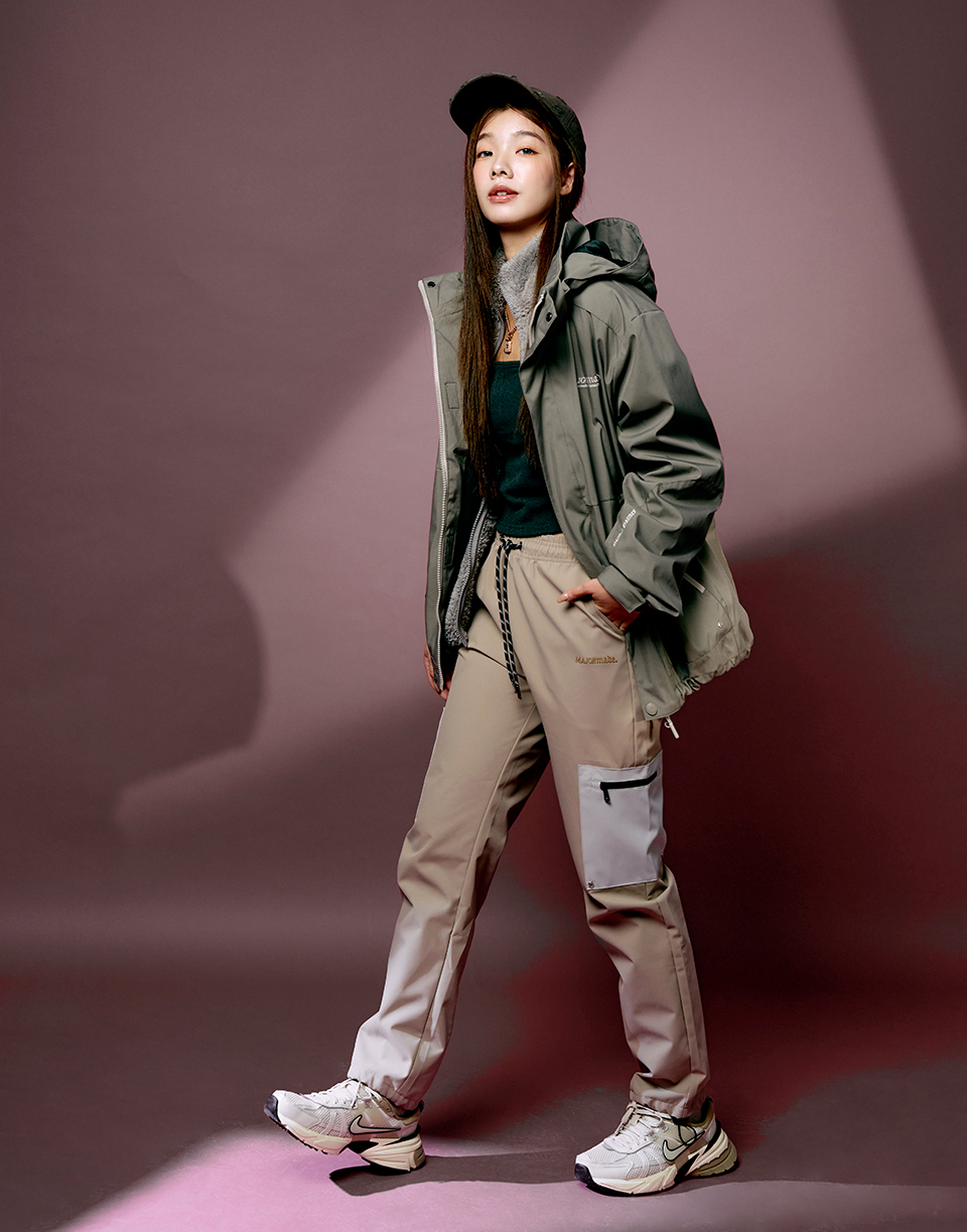 拼接口袋防潑水登峰工作褲