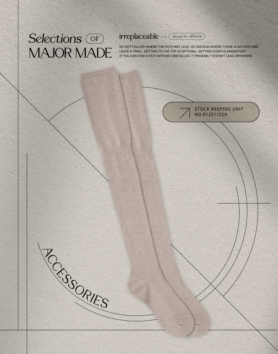 百搭過膝泡泡長襪