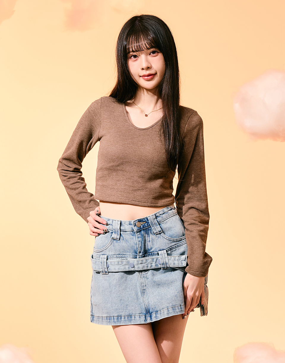 五代羊絨柔軟V領發熱衣