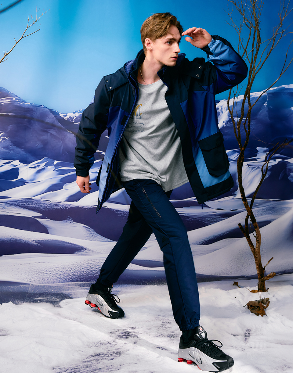 防潑水滾邊登峰褲