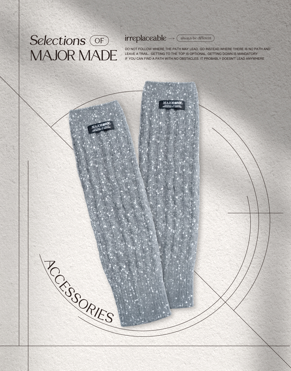 厚實針織斑點泡泡襪套