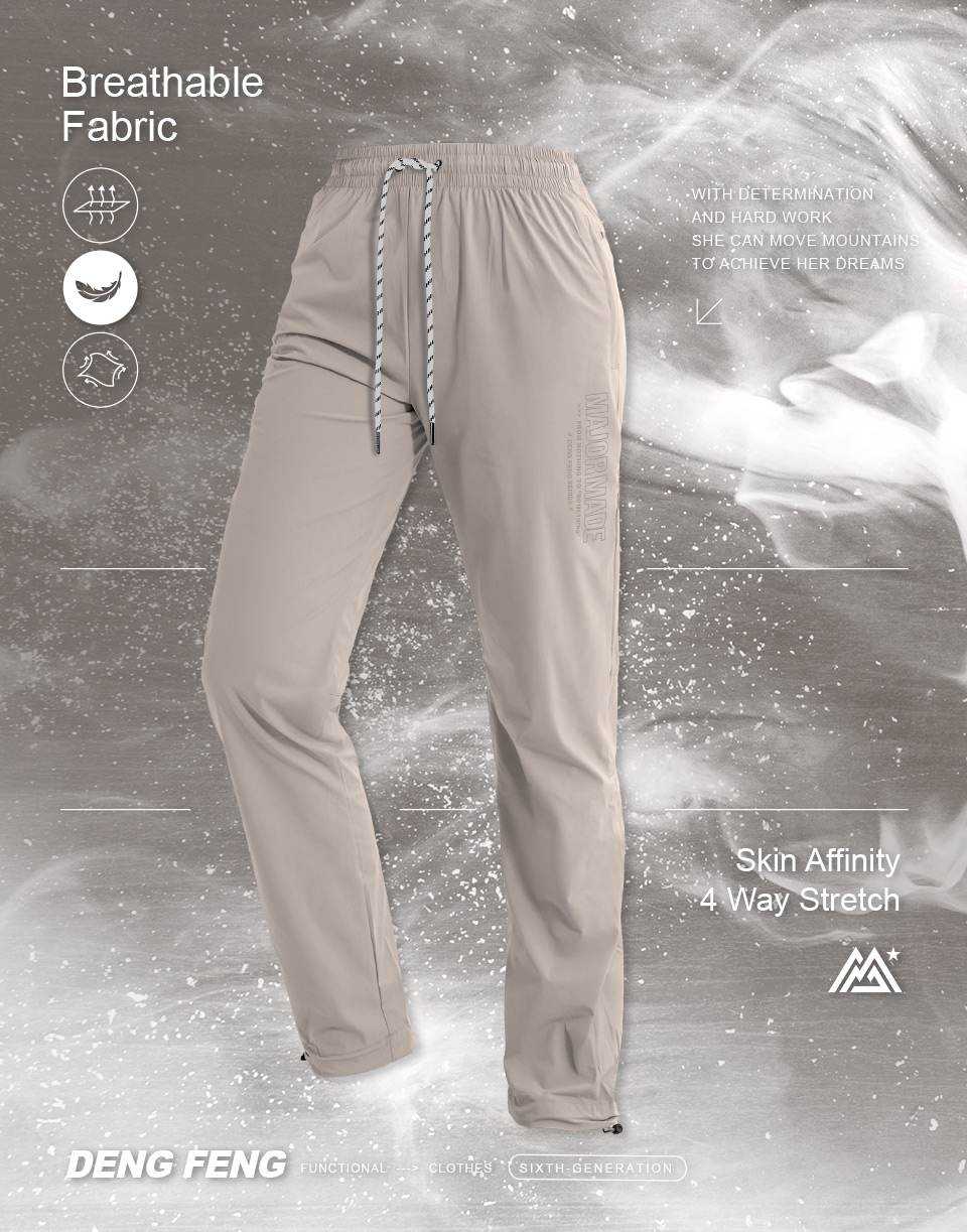 弧形剪裁登峰面膜縮口褲