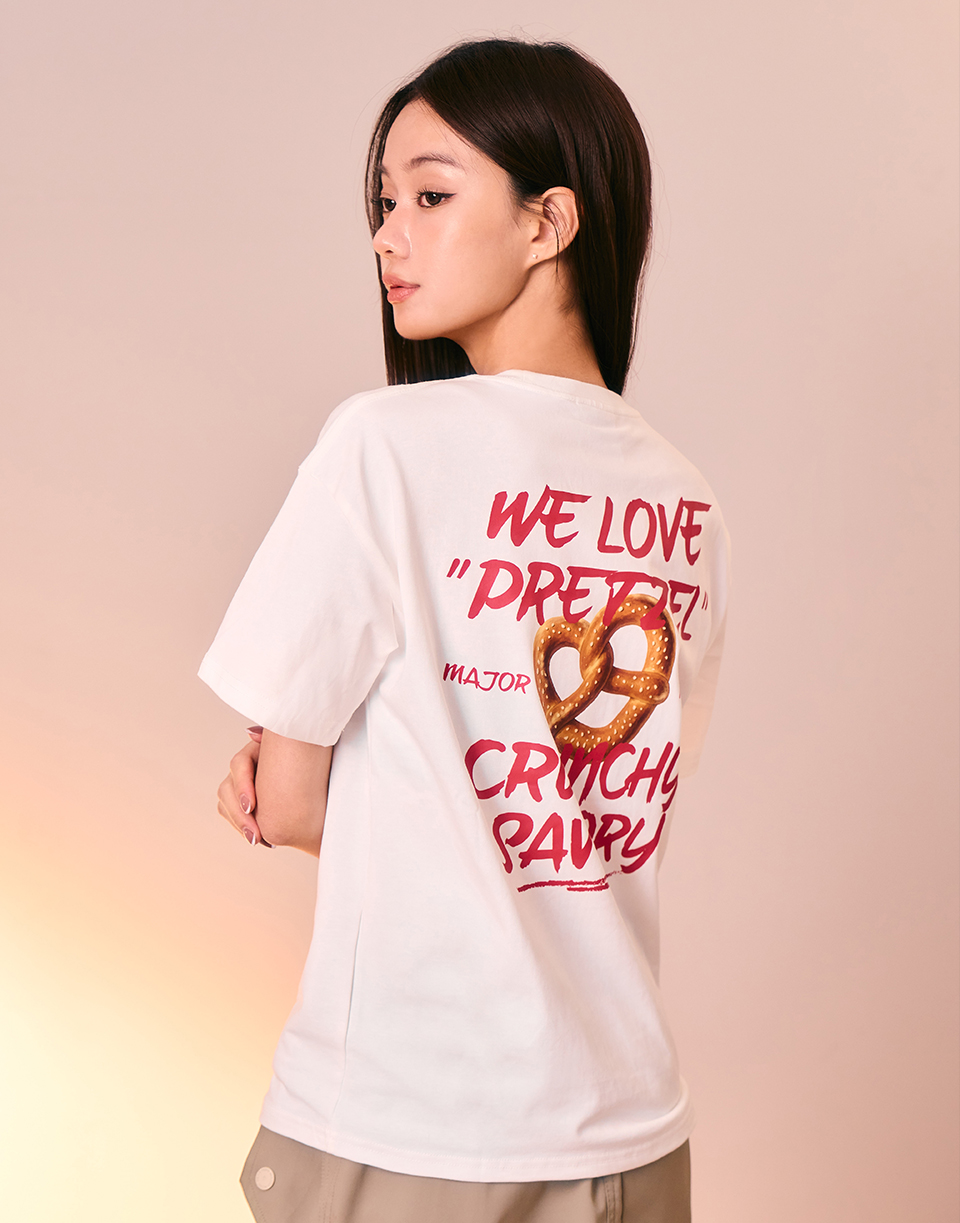 美式蝴蝶餅印花刺繡T