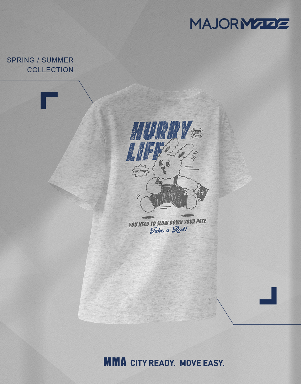 忙碌兔兔破損感短T