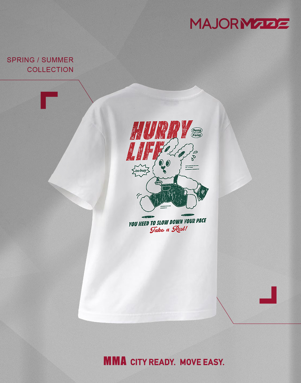 忙碌兔兔破損感短T