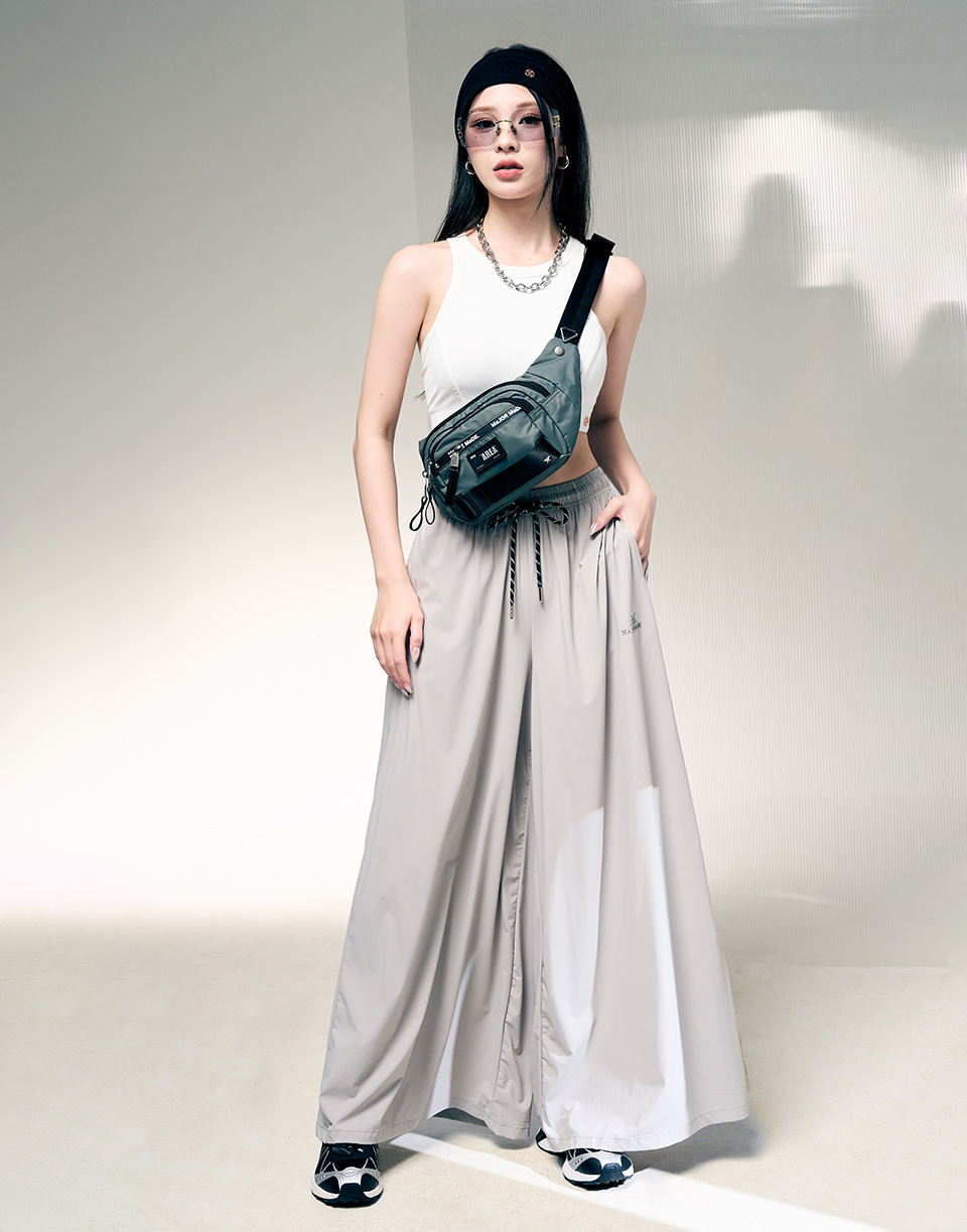 冰絲涼感面膜寬褲