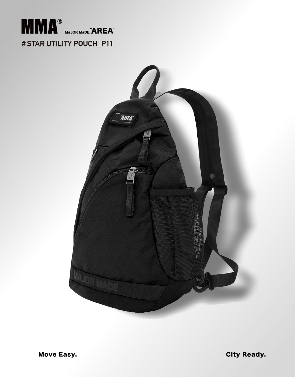 星星釘布章兩用胸包後背包