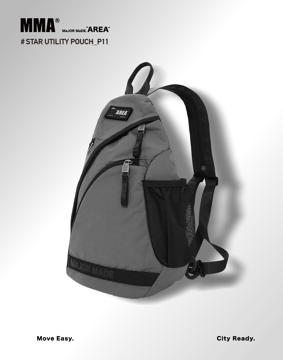 星星釘布章兩用胸包後背包