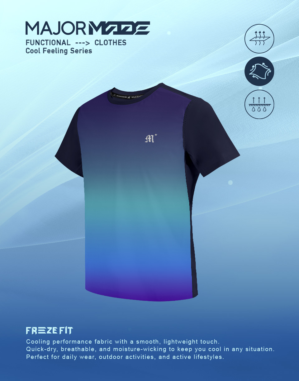 歌德M字機能漸層涼感T