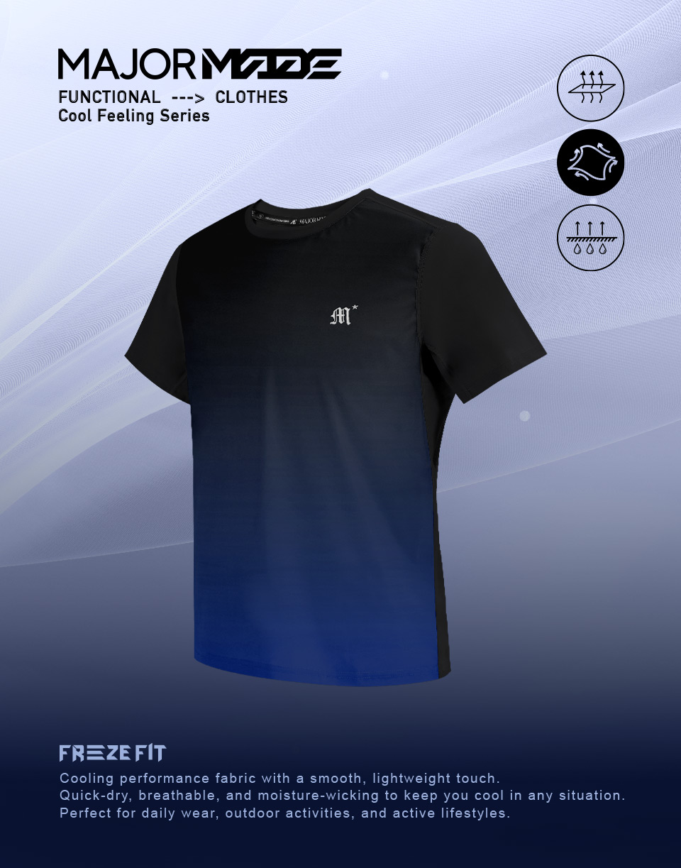 歌德M字機能漸層涼感T