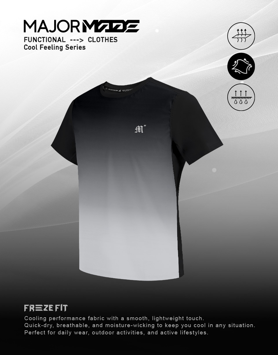 歌德M字機能漸層涼感T