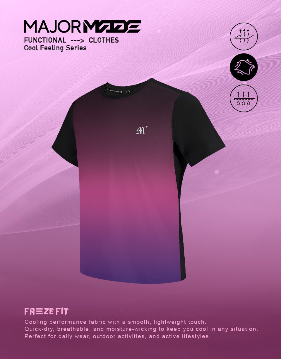 歌德M字機能漸層涼感T