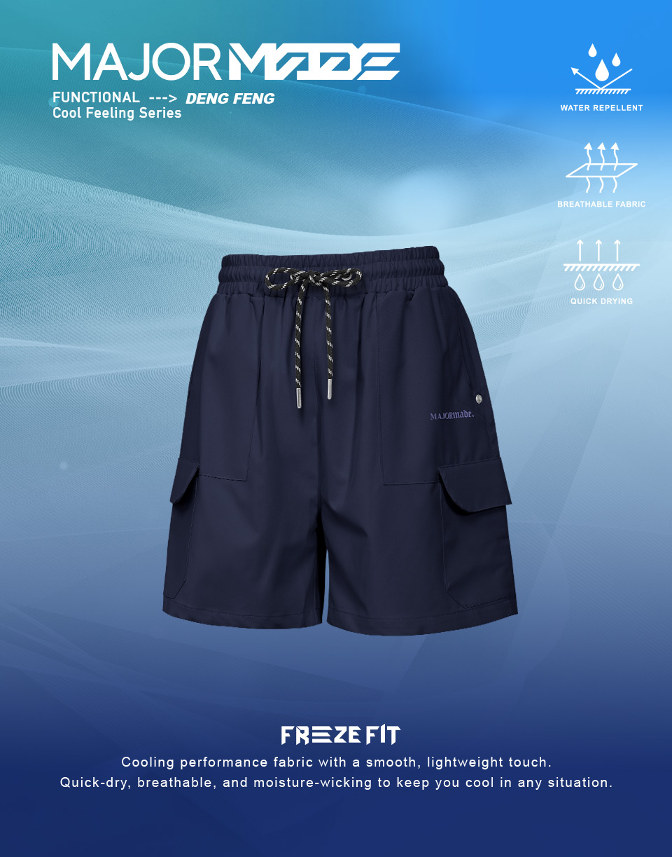 登峰防潑水銀釘工裝短褲