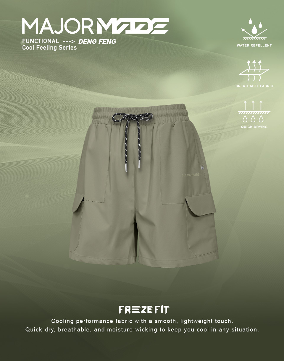 登峰防潑水銀釘工裝短褲