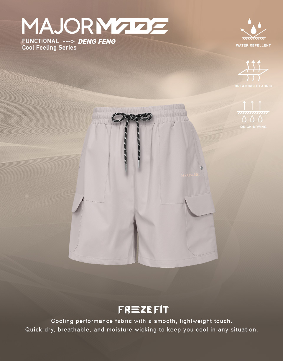 登峰防潑水銀釘工裝短褲