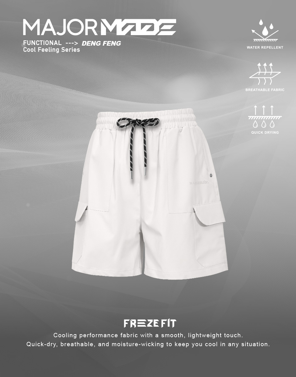 登峰防潑水銀釘工裝短褲