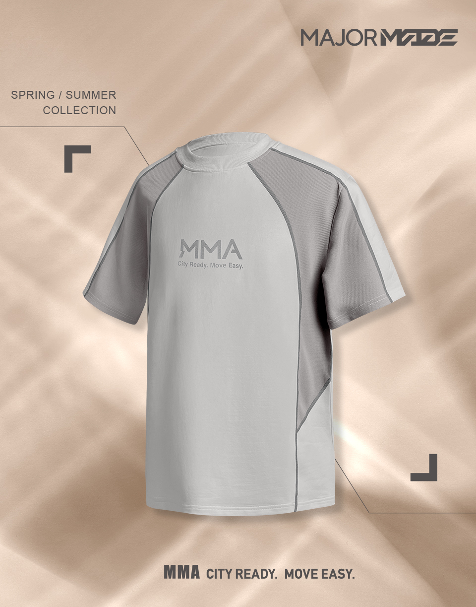 MMA拼布撞色街頭短T