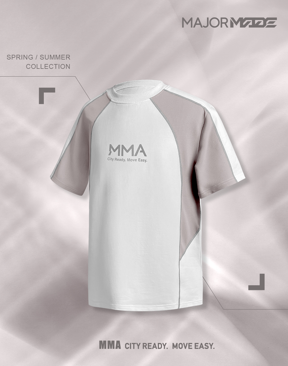 MMA拼布撞色街頭短T